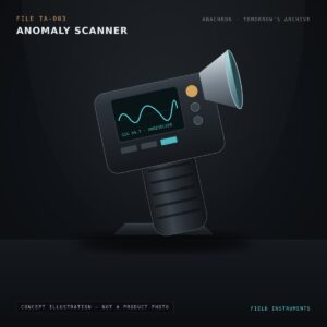Concept illustration of the Anomaly Scanner, an Anachron design study. Not a photo of a manufactured product.
